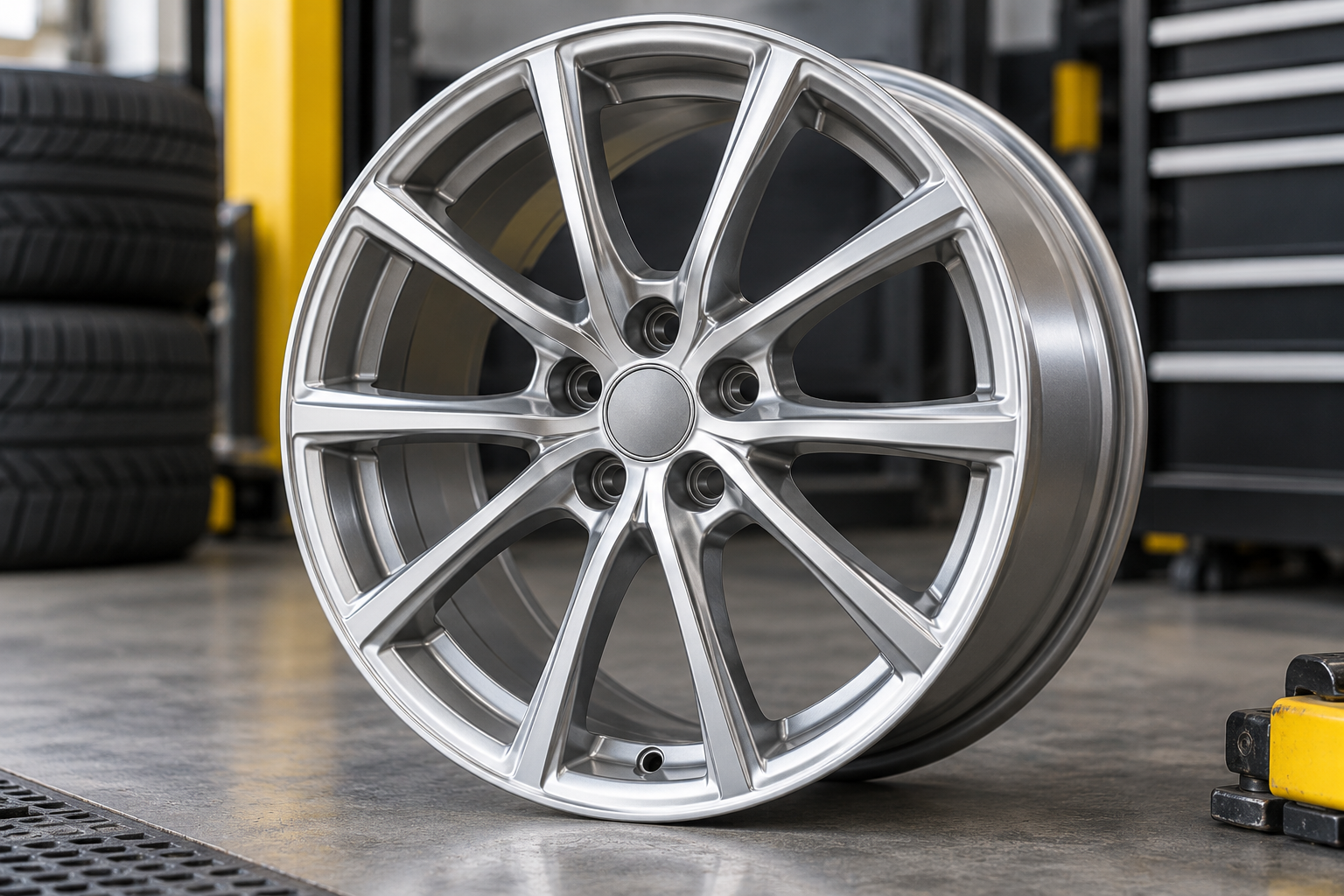 Alloy rims service illustration
