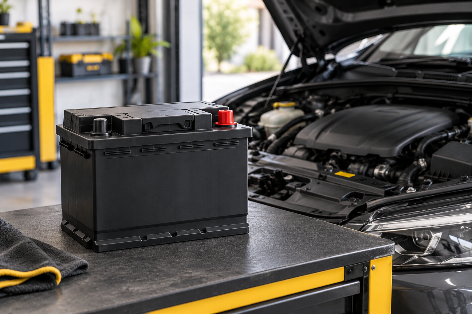 Battery replacement service illustration