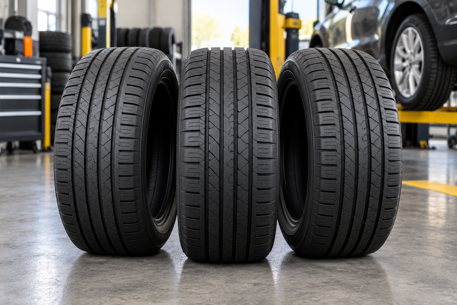 New tyres service illustration