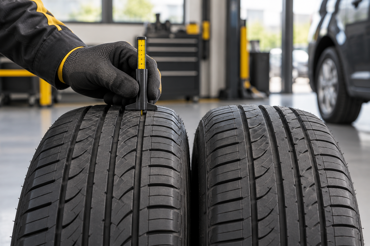 Part-worn tyres service illustration